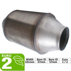 Round 101mm Petrol sports hiflow catalytic converter catalyst off road - MMA133