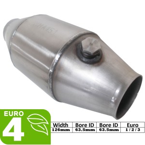 Round 126mm Petrol sports hiflow catalytic converter catalyst off road - MMA151