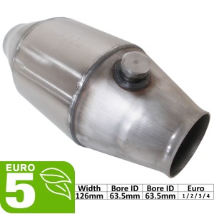 Round 126mm Petrol sports hiflow catalytic converter catalyst off road - MMA220